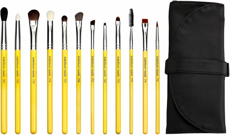 Bdellium Tools Bdellium Studio Eyes 12 Pieces Makeup Brush Set With Roll Up Pouch, 09EYEST12 - Image 1