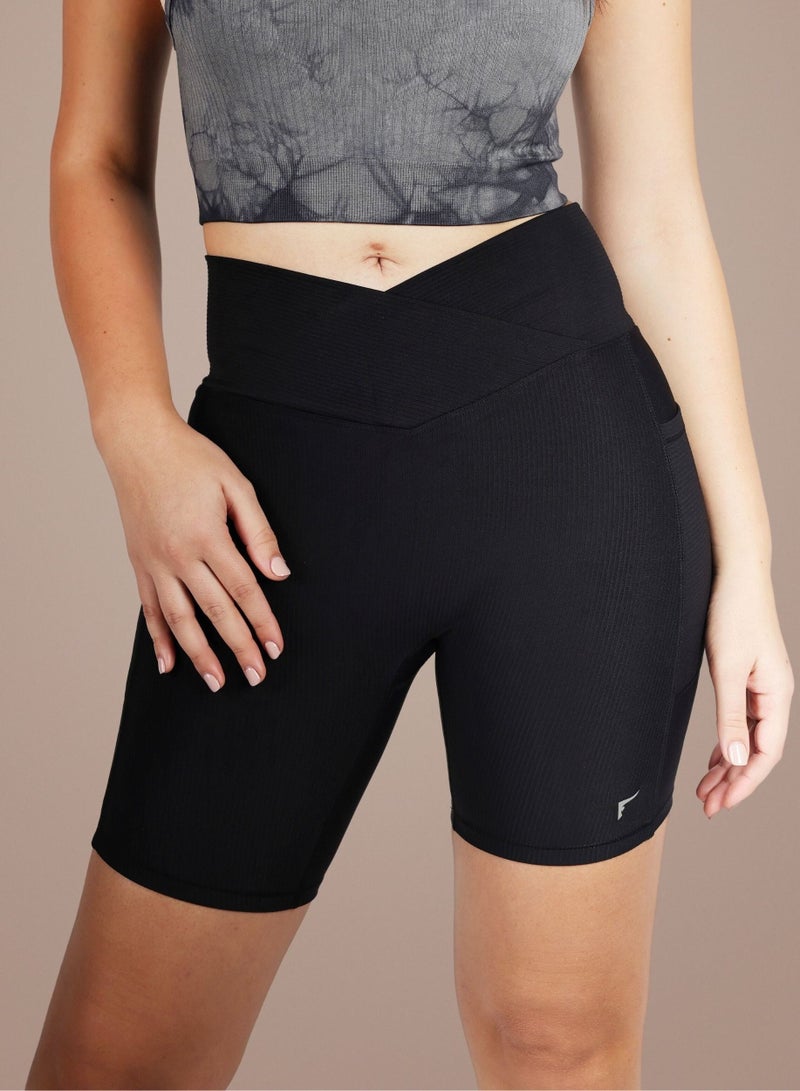 THUGFIT BraveBod Cross Waist V Cut Shorts - Black - Image 5