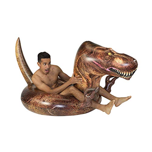 PoolCandy Inflatable TRex Dinosaur 48 Swim Ring Perfect for Adults Teens Kids Gigantic Deluxe Swimming Pool Lake and River Toy - Image 5