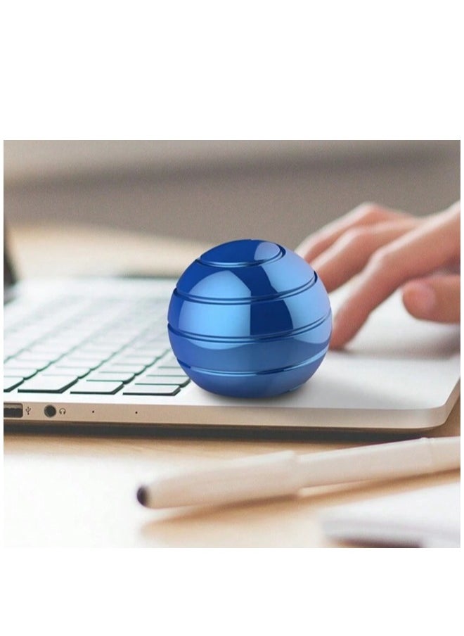Laravel Kinetic Ball Spinner For Anti Anxiety, Optical Illusion Fidget Spinning Gyro Ball, Cool Metal Executive Desk Toys Ball, Quiet and Silent Desk Toys for Office for Adults, Kinetic Optical Illusion Fun Desk Toys, Cool Gadgets for Anxiety  - Image 2