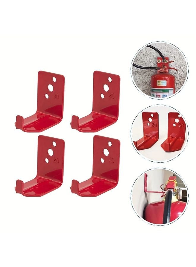 4pcs Heavy Duty Metal Fire Extinguisher Brackets Adjustable Mounting Holder - Image 3