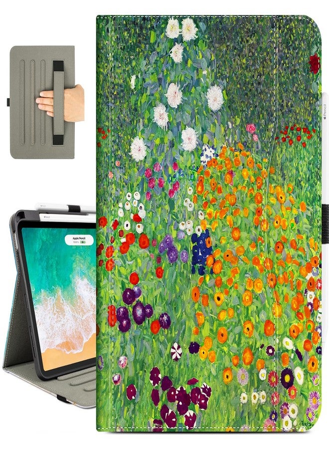 Vimorco for iPad Air M3/M2 11 Inch Case 2025/2024, for iPad Air 5th/4th Generation Cover 10.9-inch, for iPad Pro 11 Inch Case 4th/3rd/2nd/1st Generation, Pencil Holder/Hand Strap/Pocket, Garden - Image 1