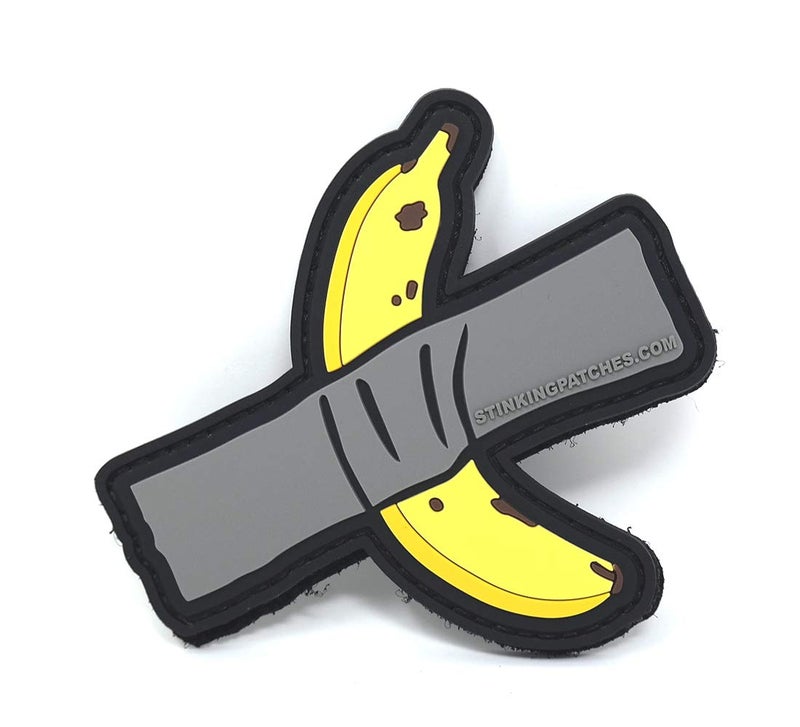 Stinking Patch Co. Duct Tape Banana Art PVC Rubber Tactical Patch  Funny Hook and Loop Patch 