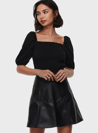 ONLY Square Neck Puff Sleeve Top