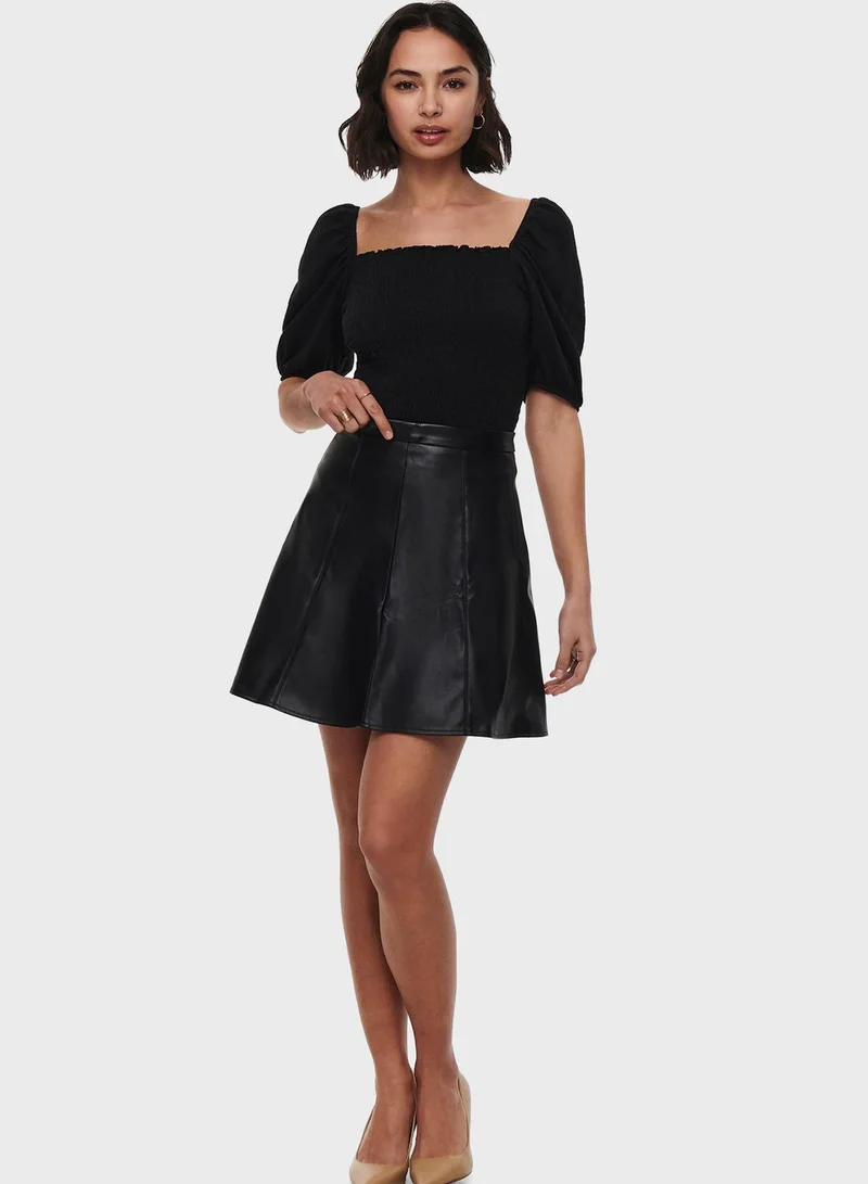 ONLY Square Neck Puff Sleeve Top