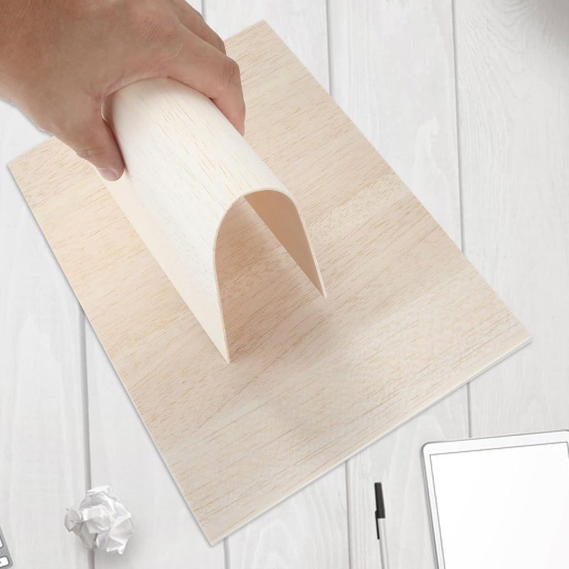 MIVIDE 12 Pack A4 Balsa Wood, 210x297x1.5MM Unfinished Blank Balsa Sheet, Craft Wood Board, Craft DIY Model Wood Plate for Arts and Crafts, School Projects, Wooden DIY Ornaments - Image 4