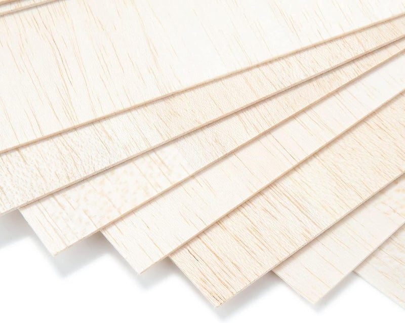 MIVIDE 12 Pack A4 Balsa Wood, 210x297x1.5MM Unfinished Blank Balsa Sheet, Craft Wood Board, Craft DIY Model Wood Plate for Arts and Crafts, School Projects, Wooden DIY Ornaments - Image 3
