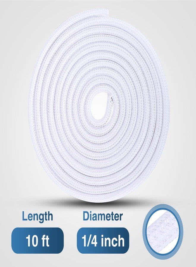 Nilight Cable Sleeve,10ft-1/4inch Cable Management Sleeves, Braided Cable Sleeving, Split Self Wrapping Wire Loom for Computer Cable Electrical Wire Automotive Harness Protector Organizer, White - Image 2
