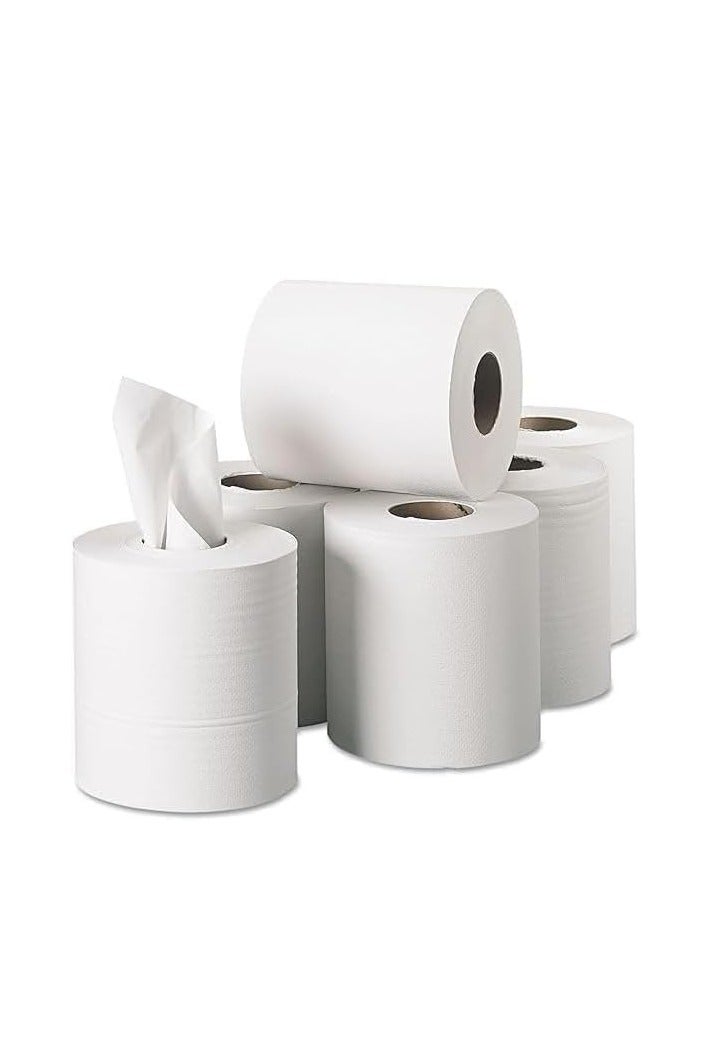 Generic Maxi Roll Twin Pack of 6, 600+ Sheets, 2-Ply Tissue, Kitchen towel, Strong & Premium Quality, Sterilized Embossed, 600 Meter, 6 Roll, مناديل ماكسي رول  - Image 1