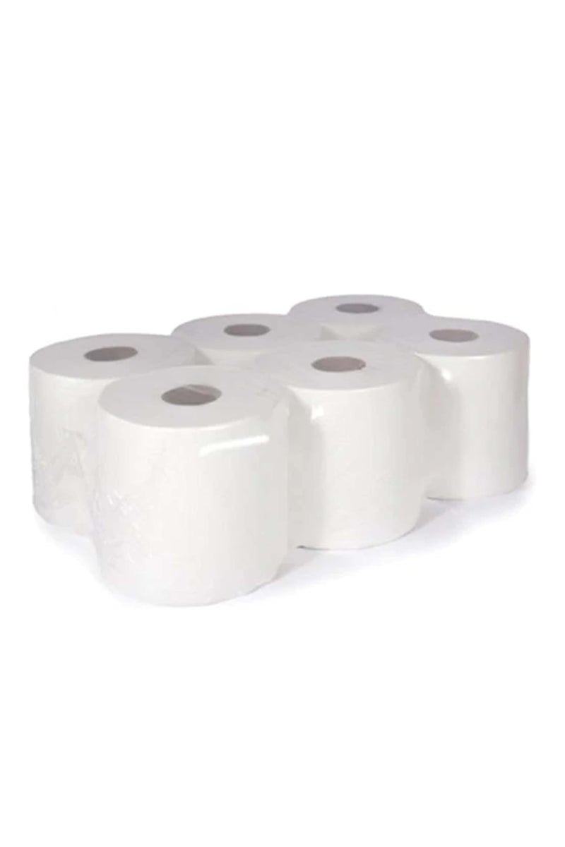 Generic Maxi Roll Twin Pack of 6, 600+ Sheets, 2-Ply Tissue, Kitchen towel, Strong & Premium Quality, Sterilized Embossed, 600 Meter, 6 Roll, مناديل ماكسي رول  - Image 2