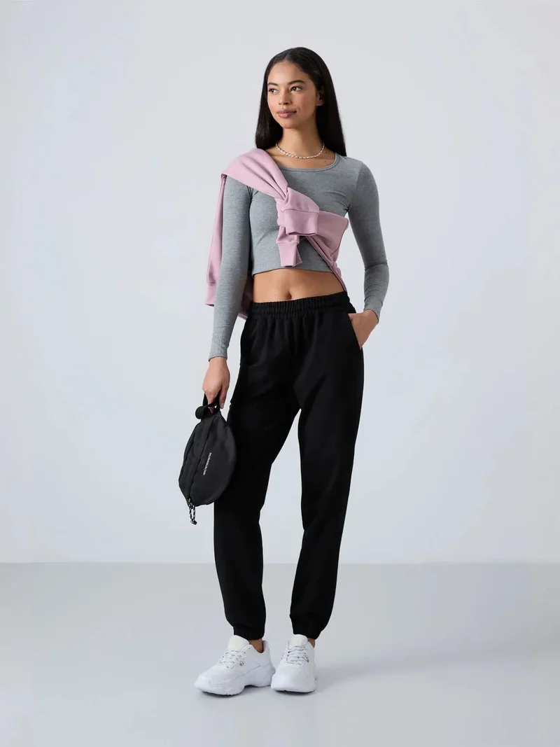 TOMMYLIFE TOMMY Women's High-Waist Relaxed Fleece Joggers