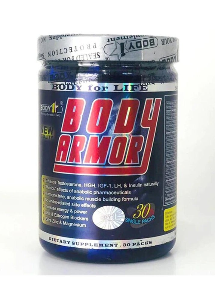 BODY ARMOR Body Armor, Testosterone Blue, 30 Single Packs, 30 Servings 