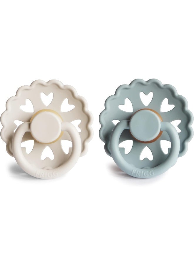 FRIGG لهاية FRIGG Fairytale من اللاتكس للأطفال 6-18 شهر 2-pack كريمي/أزرق حجري - الحجم 2 - Image 2