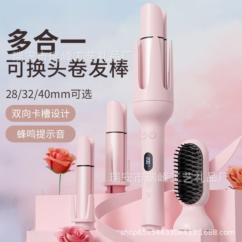 Multi-function Automatic Curling Wand with Negative Ions, Interchangeable Heads & Digital Display - Image 1