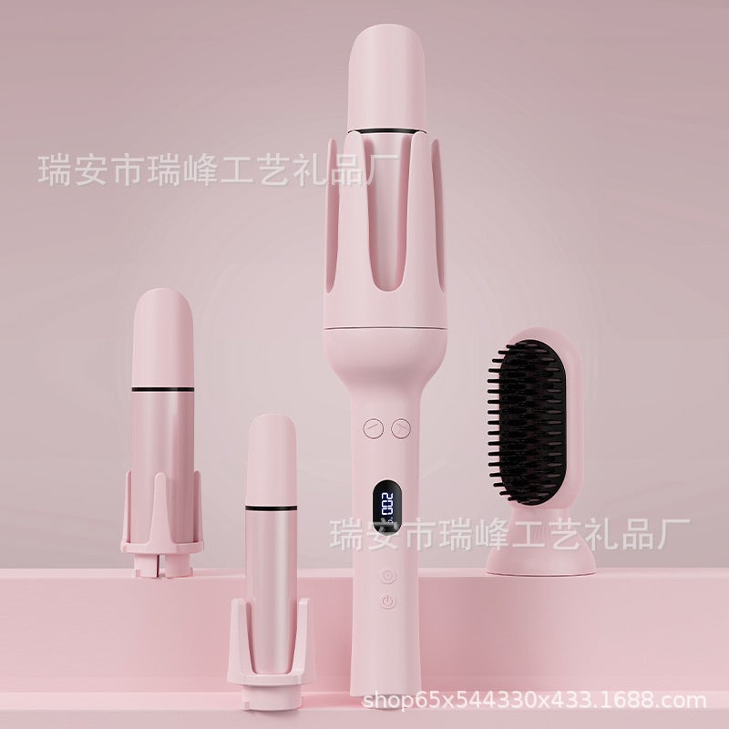 Multi-function Automatic Curling Wand with Negative Ions, Interchangeable Heads & Digital Display - Image 2