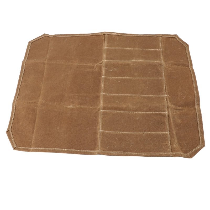 Khaki Waterproof Waxed Cotton Canvas Chef Knife Roll Bag - Versatile Storage Portable Knife Carrier - Prevents Knife Damage for Professional Chefs Home Cooks Camping and Travel - Image 4