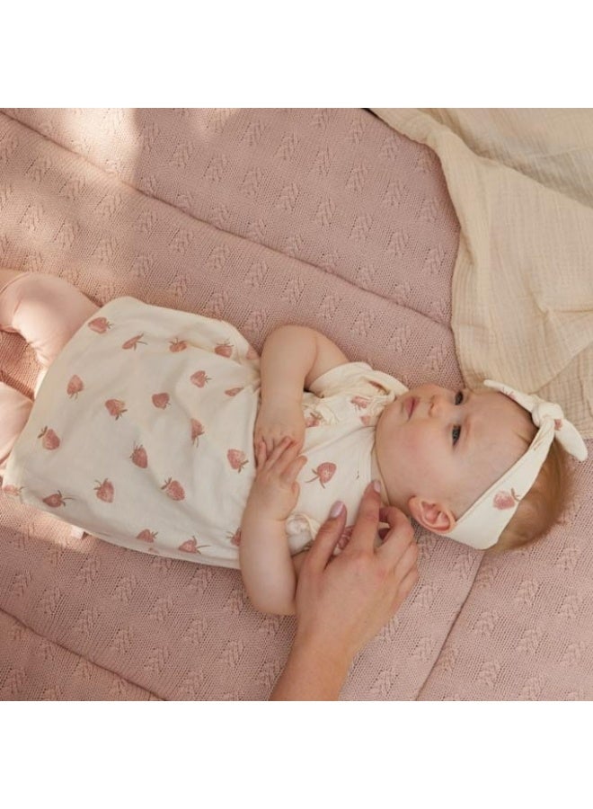 Dirkje Girls Baby Set Dress Legging Hairband Off White - Image 4