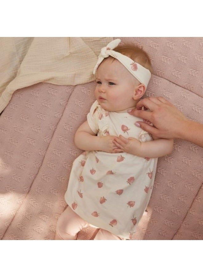 Dirkje Girls Baby Set Dress Legging Hairband Off White - Image 3