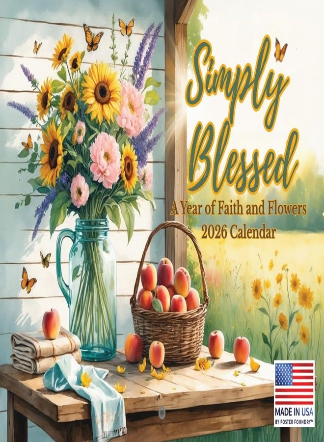 Poster Foundry Simply Blessed Calendar 2026 Monthly Wall - Image 1