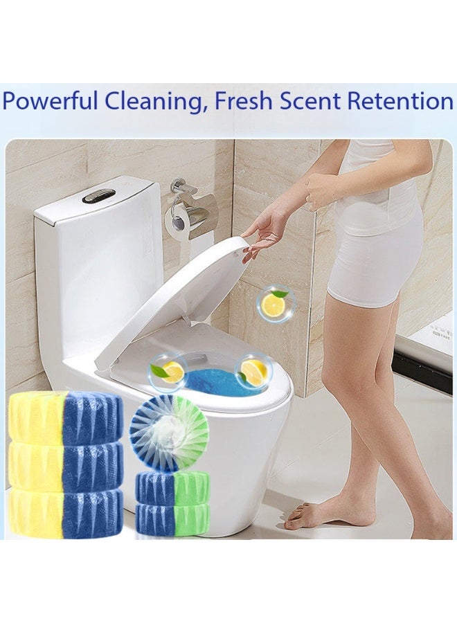 SKT Shiketro 16-Panel Dual-Color Long-Lasting Toilet cleaning tablet 4 Scents Effectively Removes Stubborn Stains Slow-Release for Automatic Deodorization and Scaling - Image 3