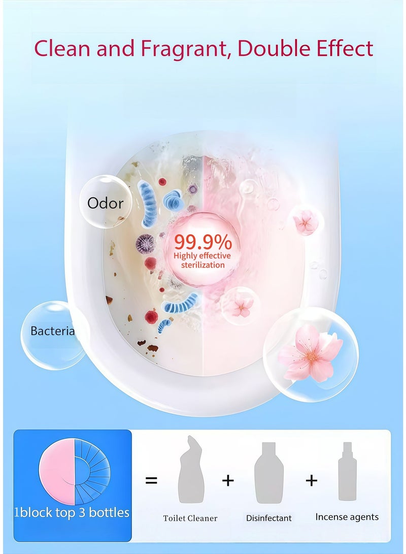 SKT Shiketro 16-Panel Dual-Color Long-Lasting Toilet cleaning tablet 4 Scents Effectively Removes Stubborn Stains Slow-Release for Automatic Deodorization and Scaling - Image 5