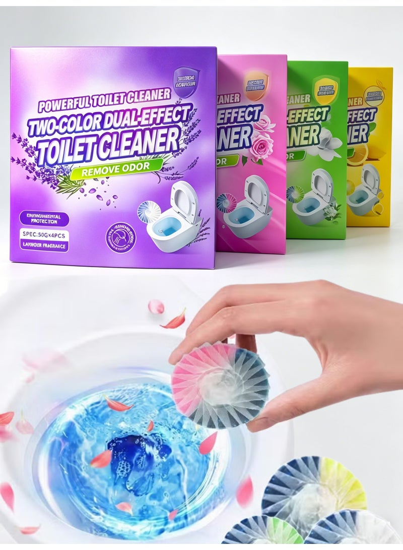 SKT Shiketro 16-Panel Dual-Color Long-Lasting Toilet cleaning tablet 4 Scents Effectively Removes Stubborn Stains Slow-Release for Automatic Deodorization and Scaling - Image 1