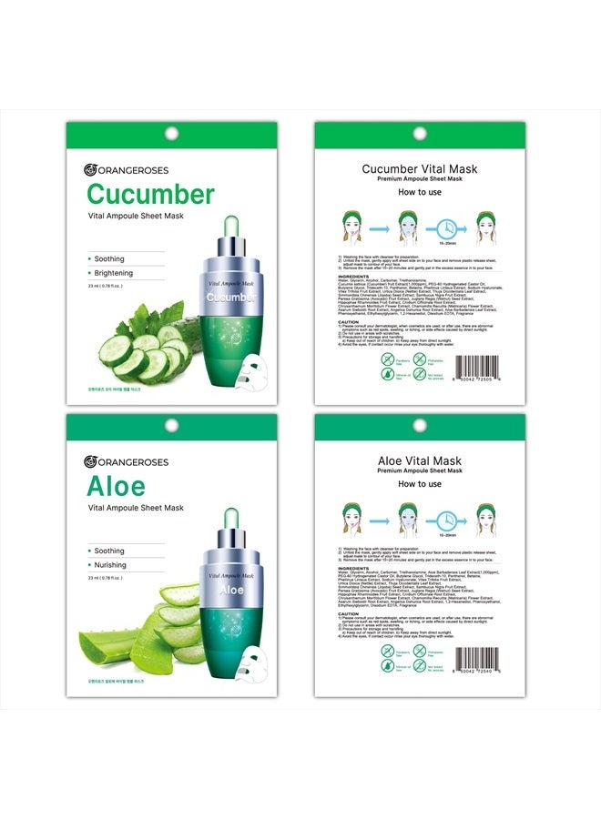 OBS LAB Orangeroses 100 Pcs Korean Essence Mask Sheets (10 x 10 Types) New Upgraded Formula and Mask Sheet with Release Paper, Korean Face Mask Skincare - Image 2