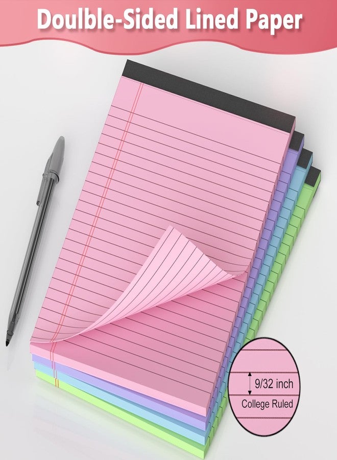 Vishoitty 12 Pack Note Pads 5x8, Narrow Ruled Legal Pad Writing Pads 5x8, Multicolor Small Notepads Small Note Pads, 30 Sheet/Notepad, Pink Legal Pad, Purple Notepad,Colored Lined Paper for School,Business,Home - Image 3