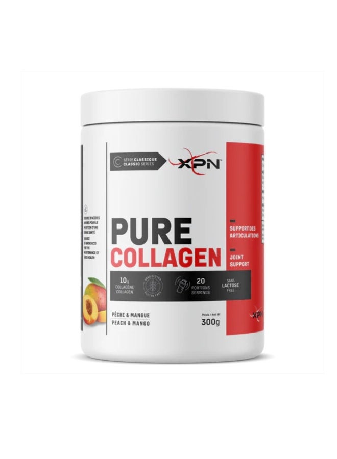XPN Pure Collagen 300g Peach & Mango Flavour – Hydrolysed Collagen Powder for Skin, Hair, Nails & Joint Support - Image 1