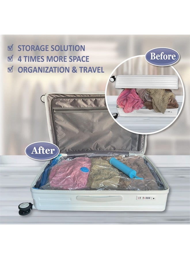 MattEasy MattEasy Space Saver Vacuum Storage Bags, 6 Pack Space Saver Bags with Pump, Storage Vacuum Sealed Bags for Clothes, Comforters, Blankets, Bedding (6 Medium) - Image 3