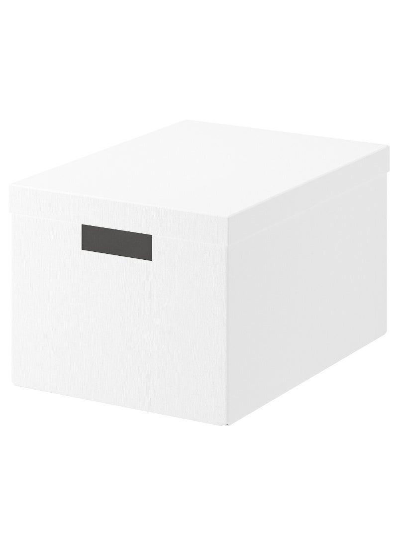Storage Box with Lid Organize and Declutter with Ease White 25x35x20 cm