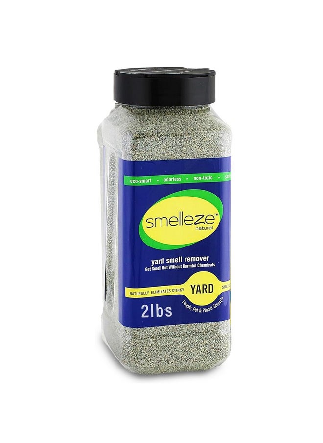 SMELLEZE - Natural Yard Odor Remover Deodorizer: 2 Lb. Granules Eliminate Outdoor Pet Urine & Stool Smell. Long Lasting. People, Pet, Plant & Planet Safe. - Image 1
