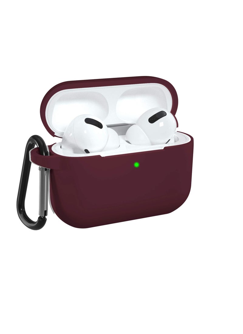 Generic AirPods Pro 2 Generation Case Cover, Protective Silicone Skin Accessories with Keychain for Women Men for Apple AirPods Pro 2 Front LED Visible (Wine Red)  - Image 1