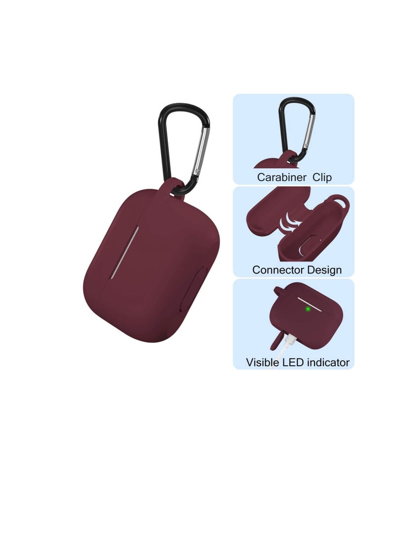 Generic AirPods Pro 2 Generation Case Cover, Protective Silicone Skin Accessories with Keychain for Women Men for Apple AirPods Pro 2 Front LED Visible (Wine Red)  - Image 2