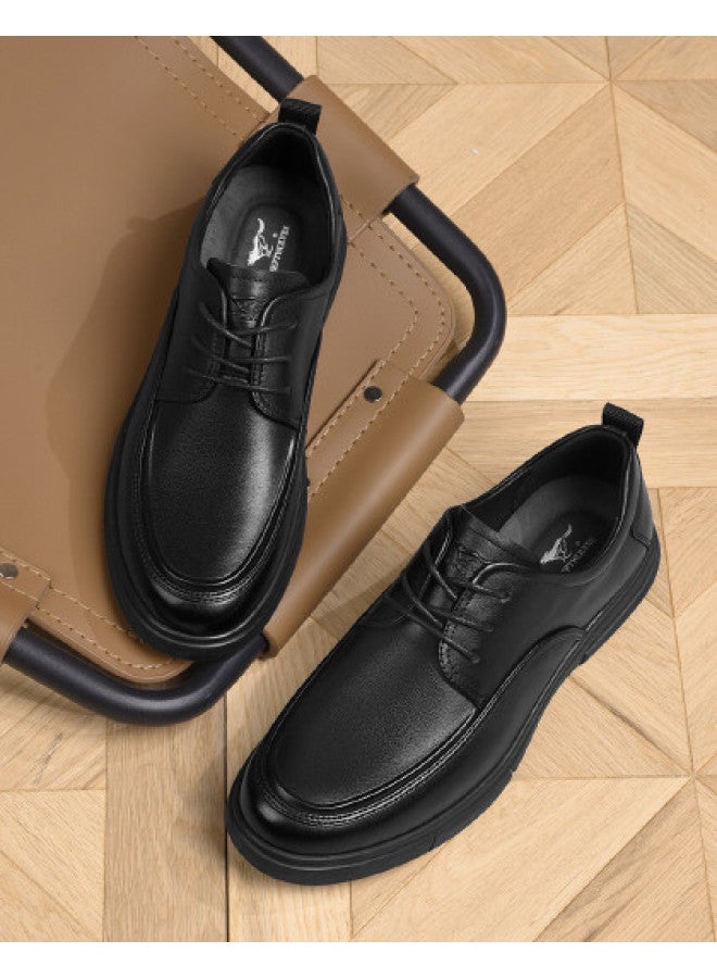 Septwolves Top Grain Leather】2025 Autumn Men's Business Casual Shoes Genuine Leather Dress Shoes British Style Leather Shoes - Image 1
