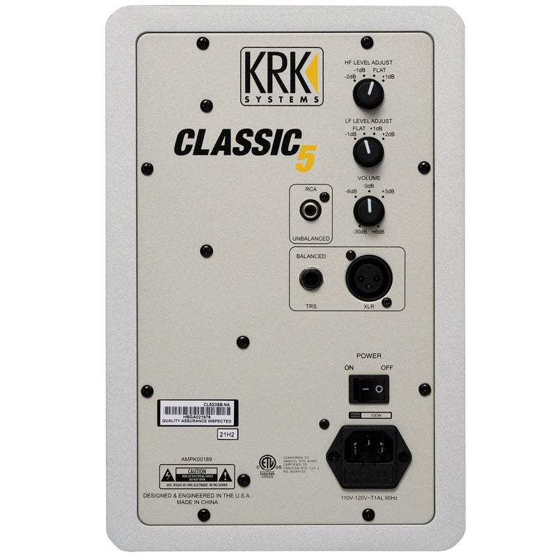 KRK Classic CL5G3 5 inch Powered Studio Monitor Limited Edition, Silver - Image 3
