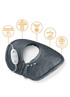 Beurer HK 54 Cosy Shoulder & Neck Heat Pad – Soft Material Magnetic Fastening 3 Temperature Settings Machine-Washable  - Image 3