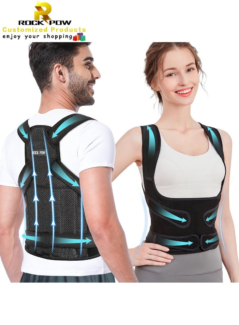 Back Brace and Posture Corrector for Women and Men Back Straightener Posture Corrector Scoliosis and Hunchback Correction Back Pain Spine Corrector Support Adjustable Posture Trainer - Image 1