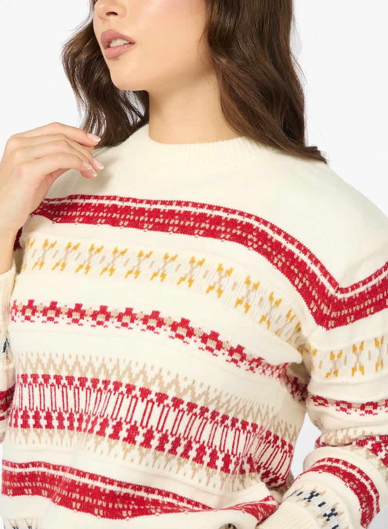 Ginger Knitted Fairisle Sweater - Image 3