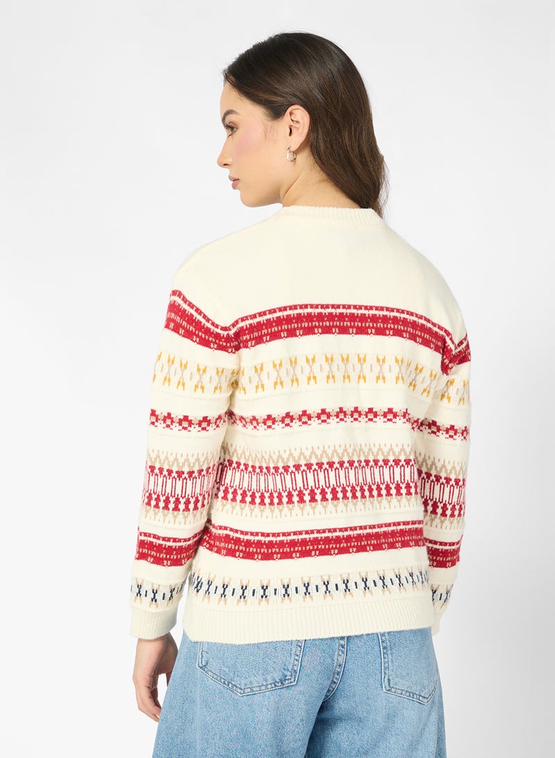 Ginger Knitted Fairisle Sweater - Image 2