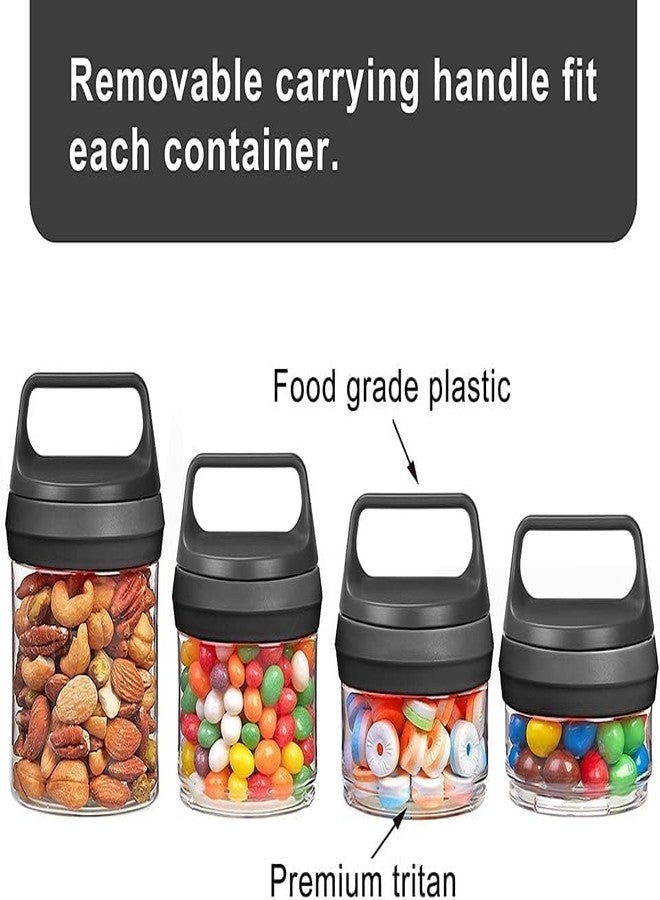HIYON Stackable Snack Containers - 4-Piece Leak-Proof Snack Travel System - FDA-Food Safe, BPA/PC/Phthalate-Free -Stackable & Click-Together Food Storage, Large - Image 4