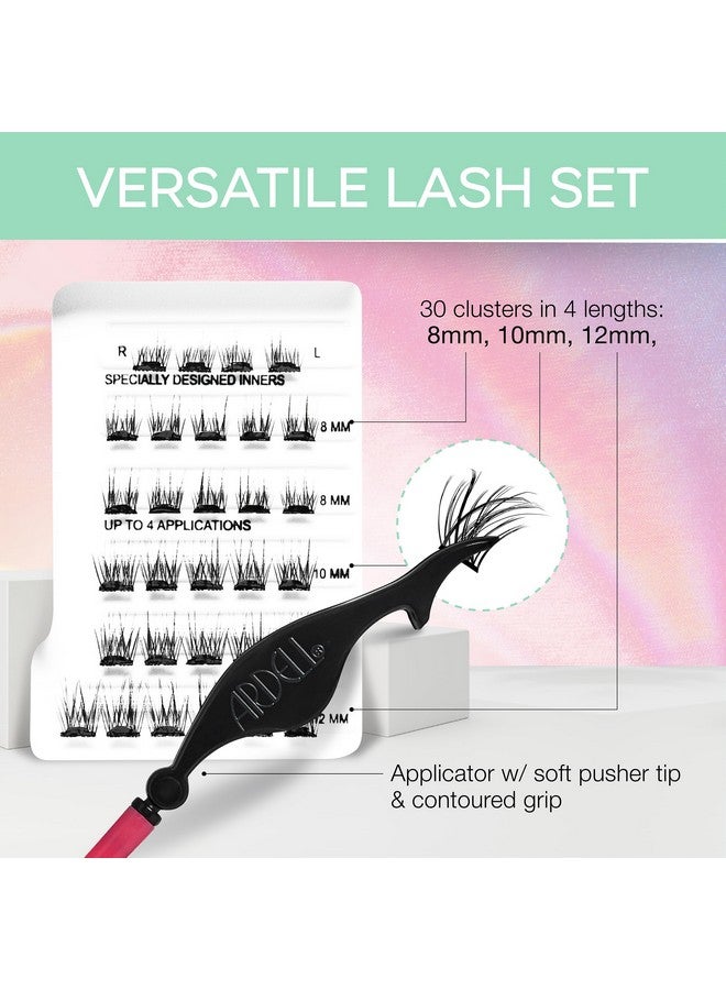 أرديل مجموعة رموش أرديل نيكد بريس أون دي واي لاش كلسترز، طقم تمديد الرموش، رموش فردية، رموش سفلية مُلصقة مسبقًا، مظهر طبيعي وكثافة ناعمة، مع أداة تطبيق، عبوة واحدة - Image 3
