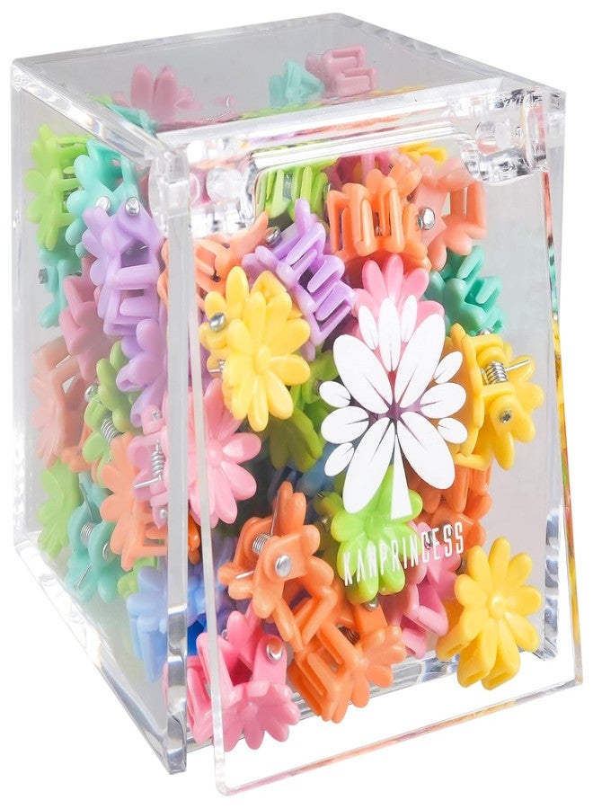 كان برنسيس مجموعة مشابك الشعر الصغيرة من كانبرنسس، 70 قطعة - مشابك شعر صغيرة مع علبة فاخرة، بتصاميم زهور وألوان زاهية للنساء والفتيات - مجموعة هدايا إكسسوارات الشعر (مجموعة 3) - Image 1