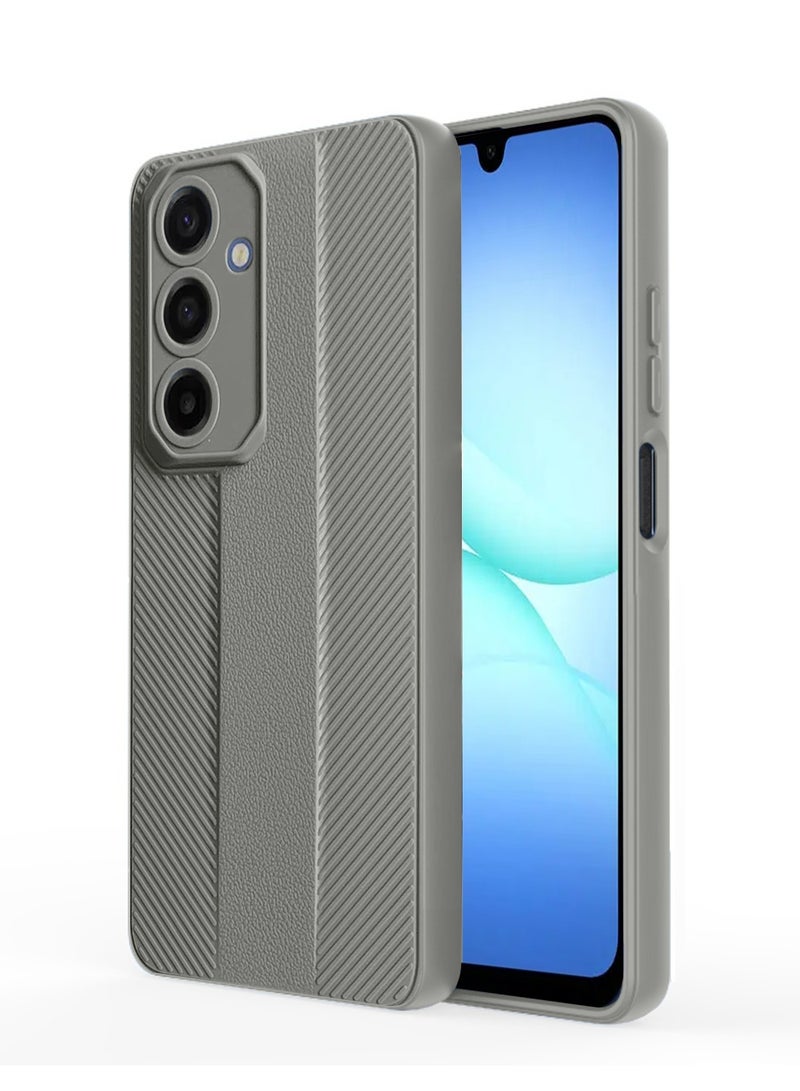 دبليو تيك غطاء خلفي ناعم من السيليكون بت texture سامسونج جالاكسي A17 5G 2025 (MCRPSN) - رمادي - Image 1