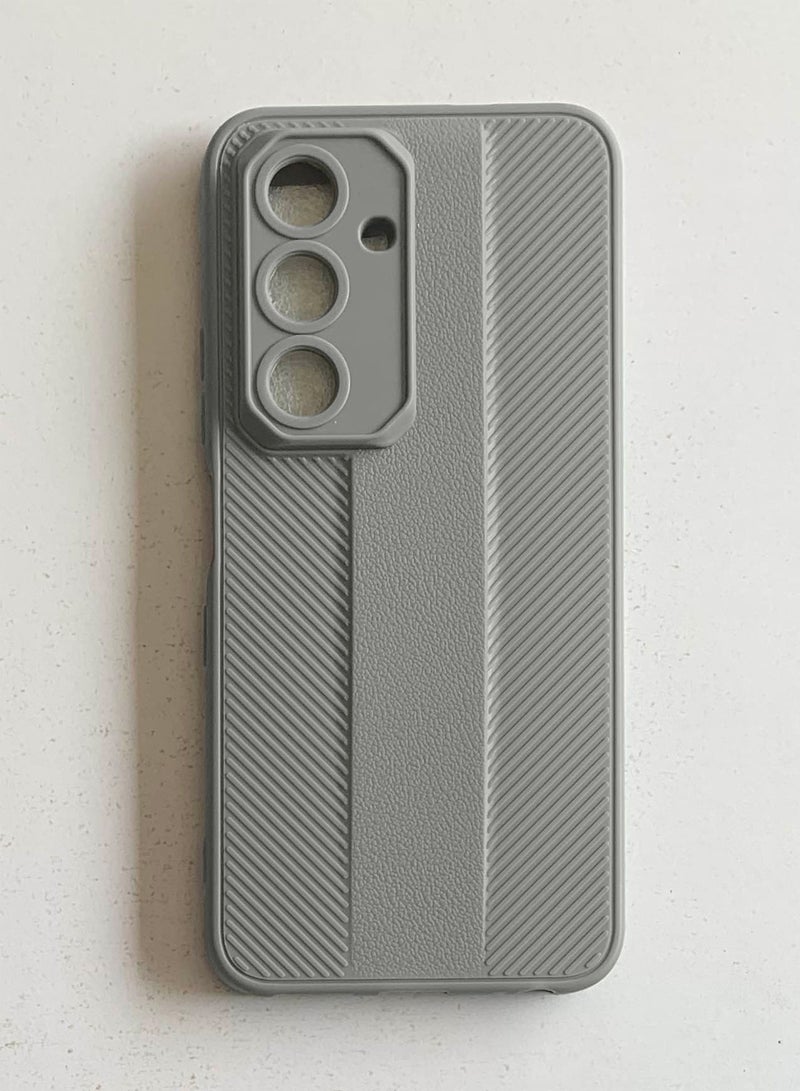 دبليو تيك غطاء خلفي ناعم من السيليكون بت texture سامسونج جالاكسي A17 5G 2025 (MCRPSN) - رمادي - Image 3