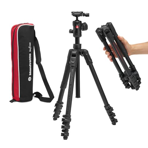 Manfrotto Befree Advanced AS Camera Tripod Lever LockCompatible with ArcaSwiss Portable and Compact Aluminum Travel Tripod Kit Ball Head for DSLR Mirrorless Camera Accessories - Image 1