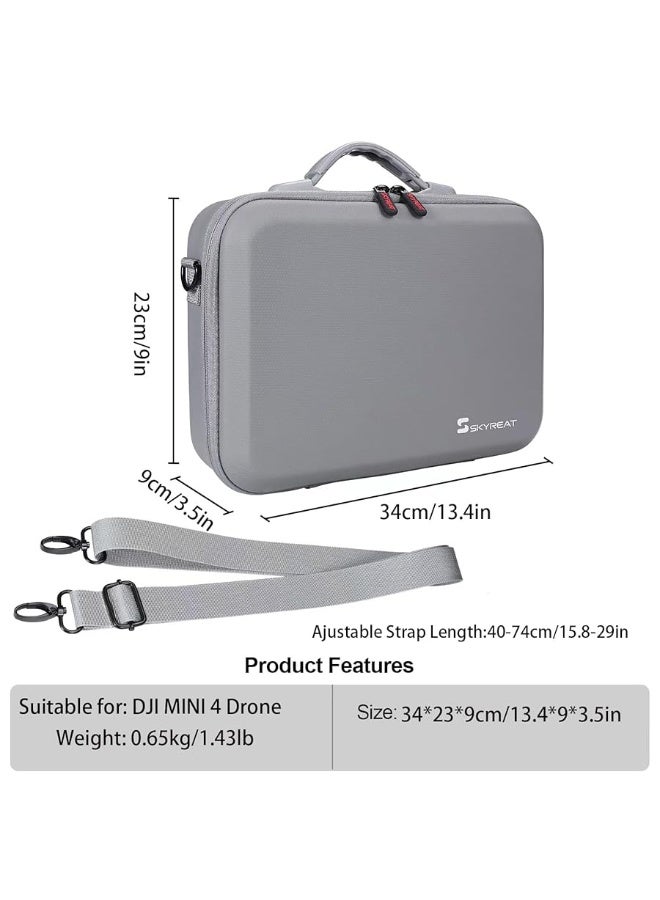 Skyreat حقيبة تخزين وحمل على الكتف من جلد PU المحمولة لـ Skyreat Mini 4 Pro RC 2، DJI Mini 4 Pro Fly More Combo Kit Accessories - Image 2