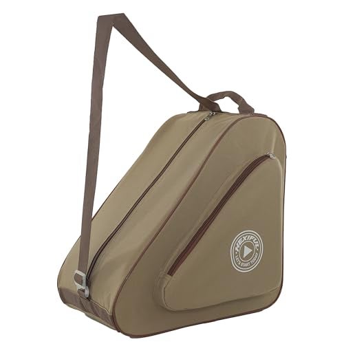 HEXIFUL Skate Bag to Carry Ice Skates, Inline Skates, Roller Skates and Quad Skates for Both Kids and Adults (Chestnut/Brown 015), HXFSKB000 - Image 1
