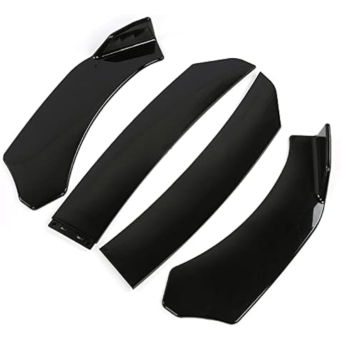 Haofy Universal Front Bumper Lip Splitter, Made of Plastic, Downforce Increased Front Bumper Protector, Durable Front Lip with Rounded Corners, Easy Installation, Improve - Image 3