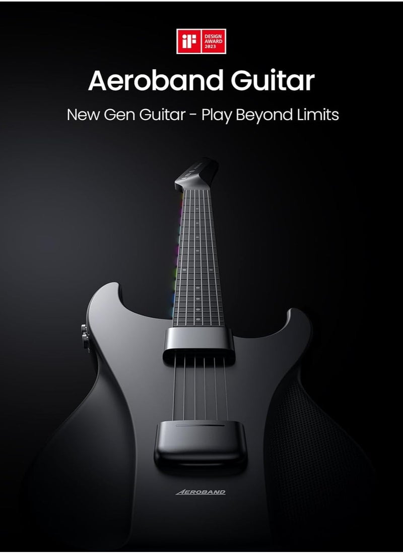 AeroBand AeroBand Guitar Smart Guitar With Silicone Strings, Travel Silent Guitar With Detachable Fretboard, Headphone Jack, Built-in Speaker and Drum system, Aeroband APP Play, MIDI Guitar  - Image 2